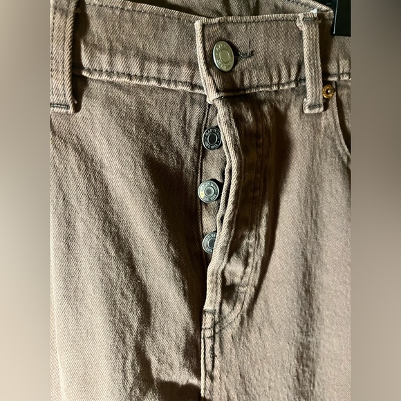 Cheeky straight High Rise Button Brown Jeans - Picture 2 of 4